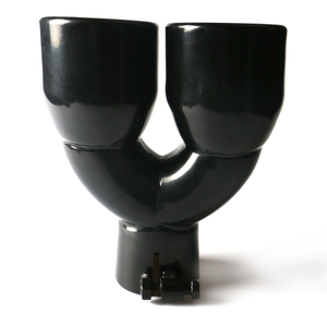 Nerezová ocel 409 černá malovaná jednostěnná výfuková špička